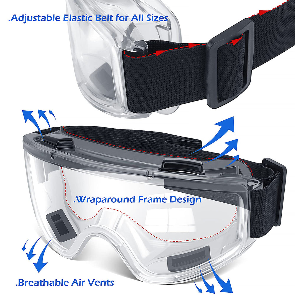 OXG safety goggles soft TPU frame for lightweight comfort during tasks.