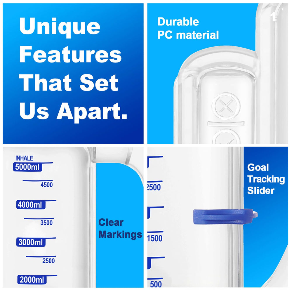 Oxgeda clear scale enables easy monitoring of inhalation progress.