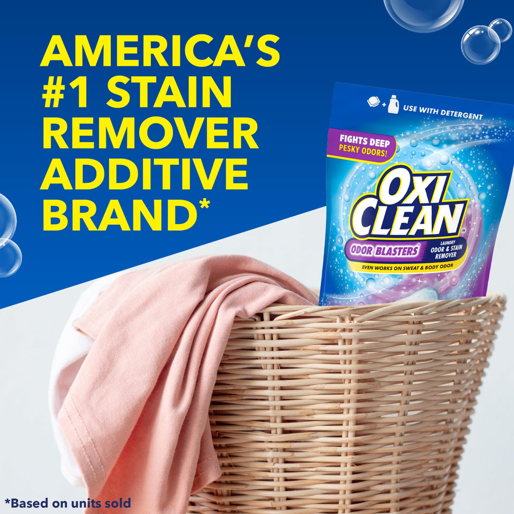OxiClean Odor Blasters Paks safe for HE and standard machines.