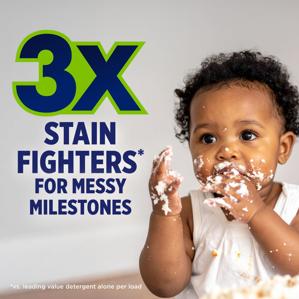 OxiClean Triple Action Free Stain Remover label notes no dyes or fragrances.