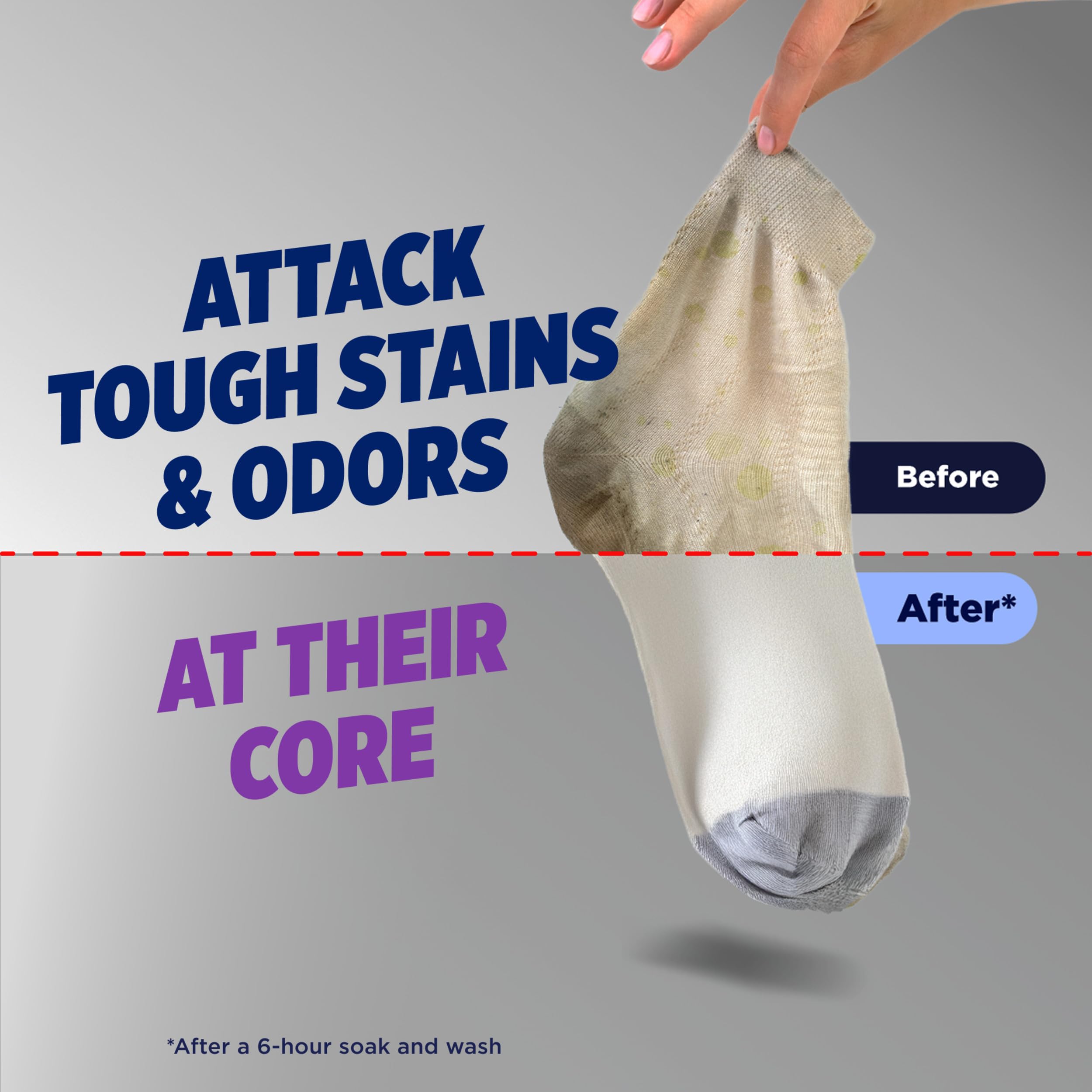 OxiClean stain focus on coffee and wine showing stain removal capability