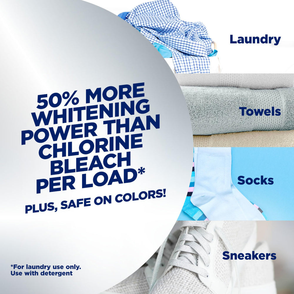 OxiClean White Revive uses oxygen-powered technology as a chlorine-free option.