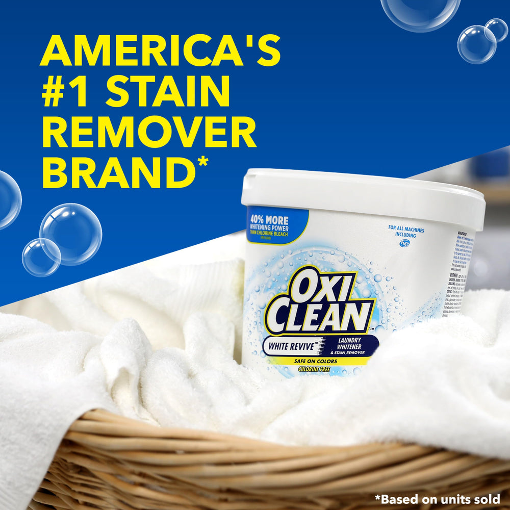 OxiClean White Revive drops into the drum for easy use.