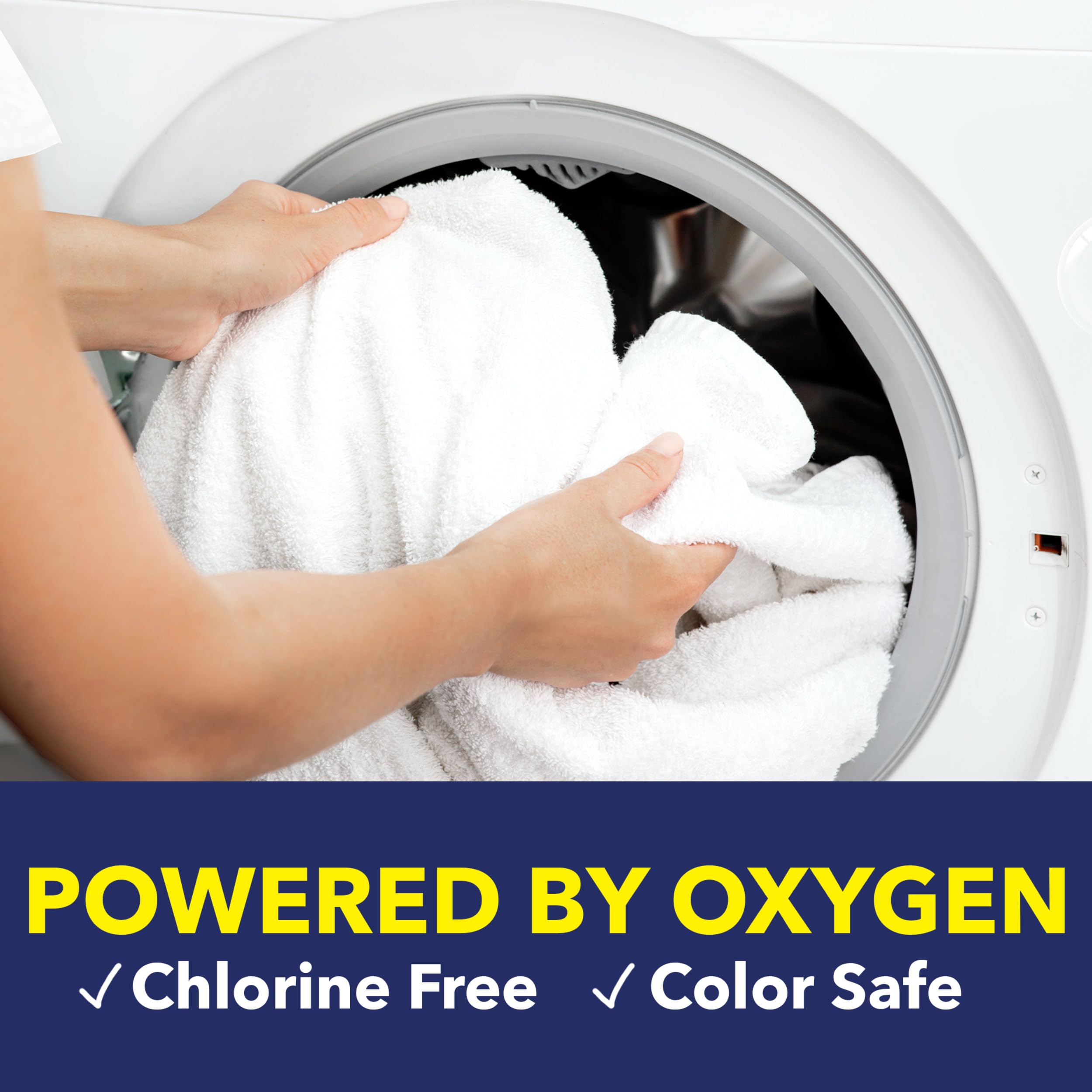 OxiClean White Revive works with HE and standard machines.