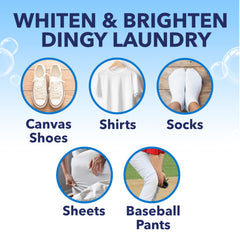 OxiClean White Revive pak dissolving in washer for easy stain removal.