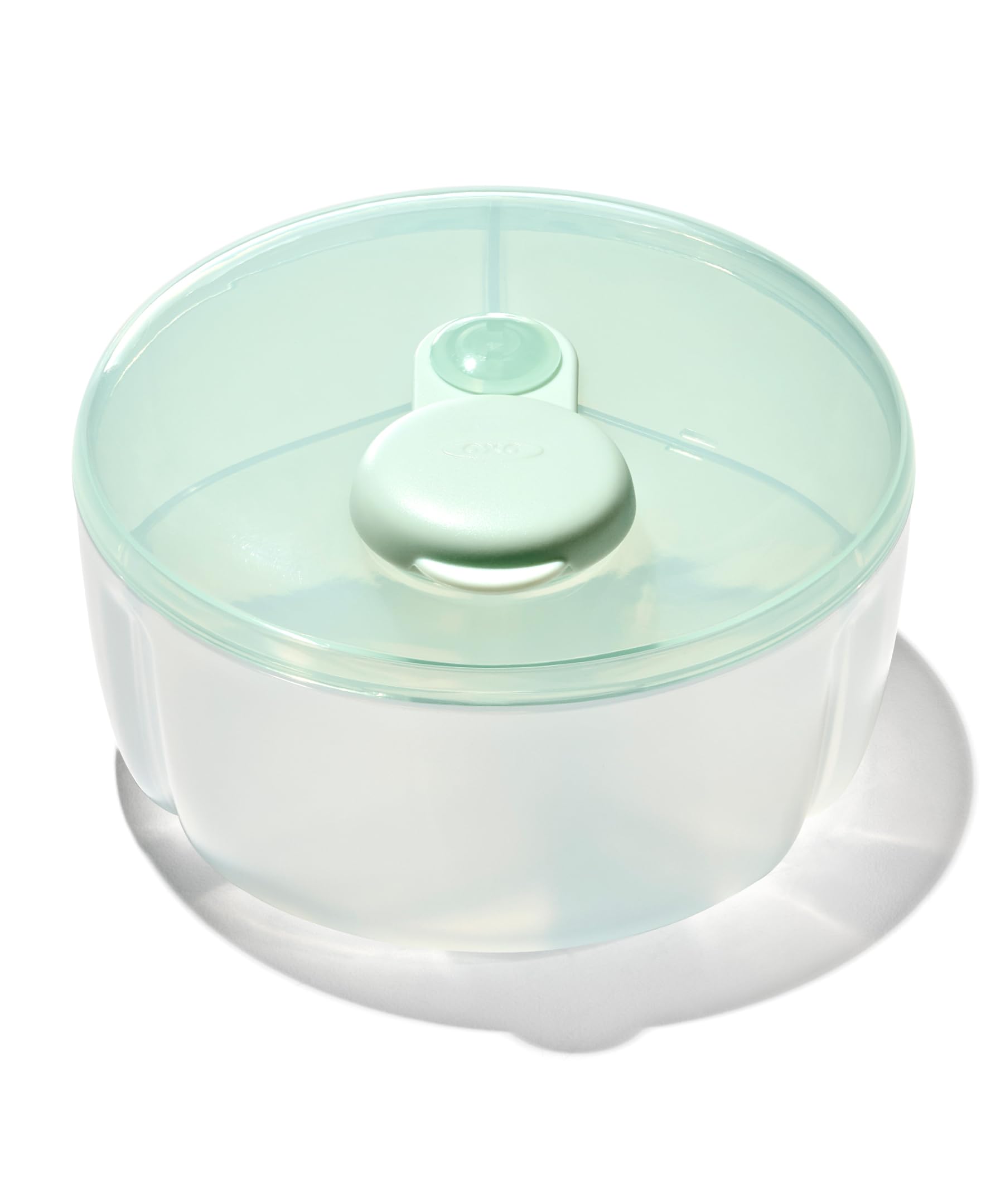 OXO Tot Formula Dispenser compact design for on-the-go feeds.