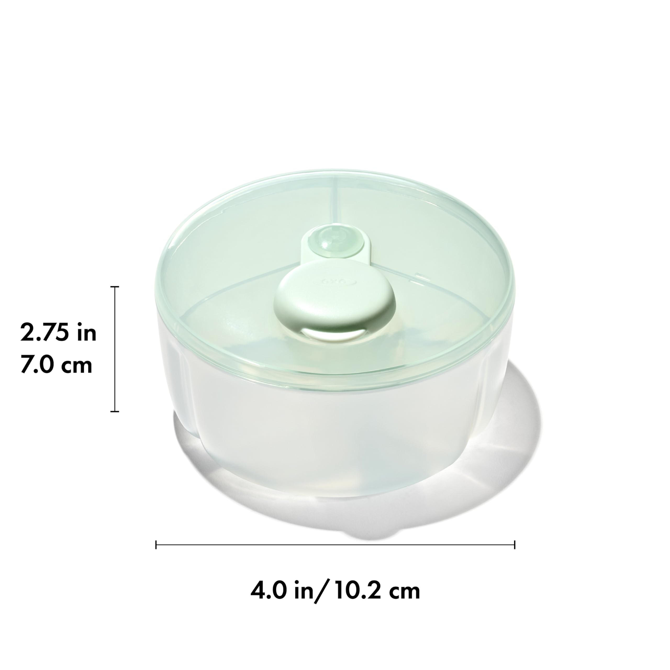 OXO Tot Formula Dispenser top rack dishwasher safe for quick cleanup.