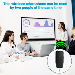 oxxyeeks receiver and dual mics showing long-range capability for large rooms.