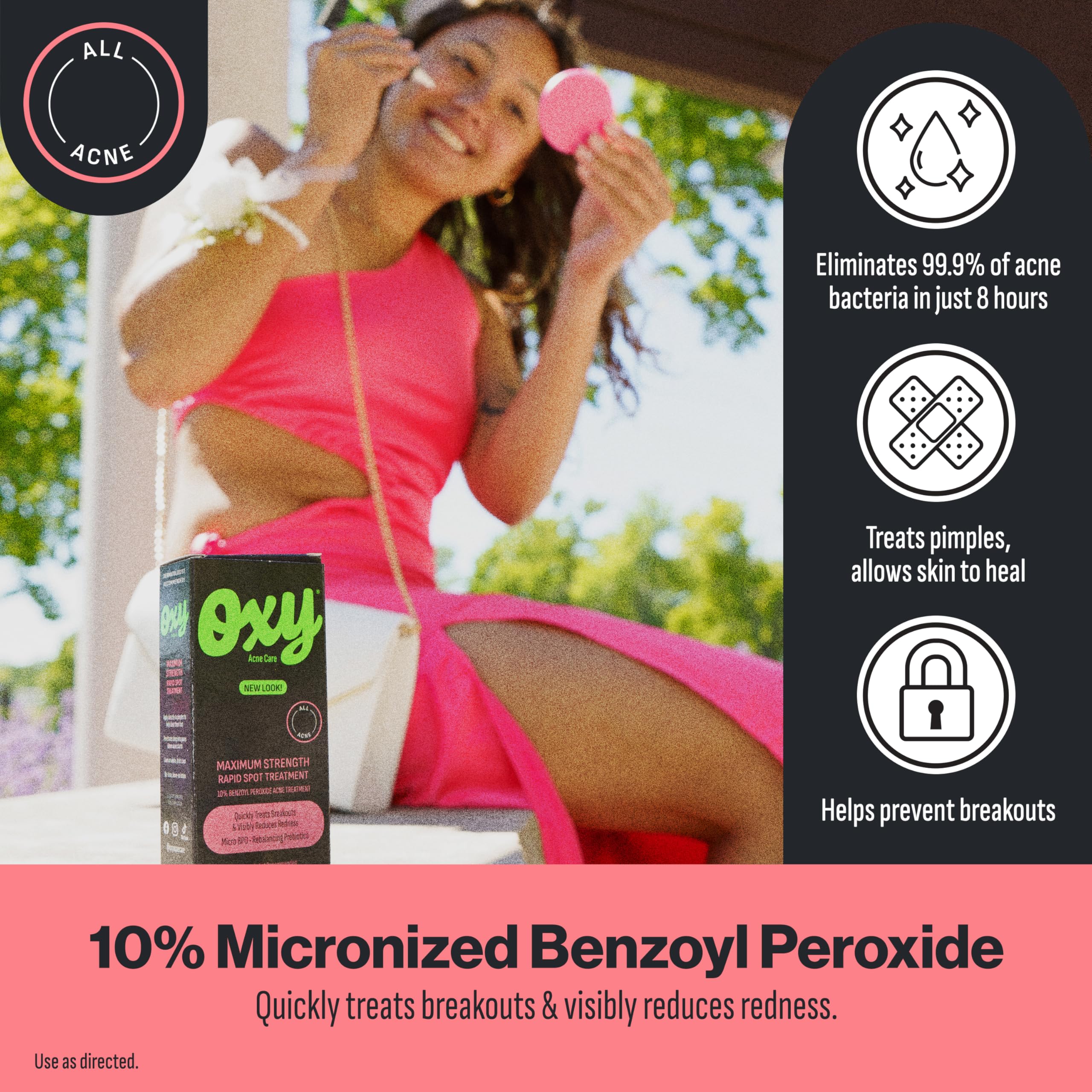 Oxy Rapid Spot Treatment on body blemish close-up