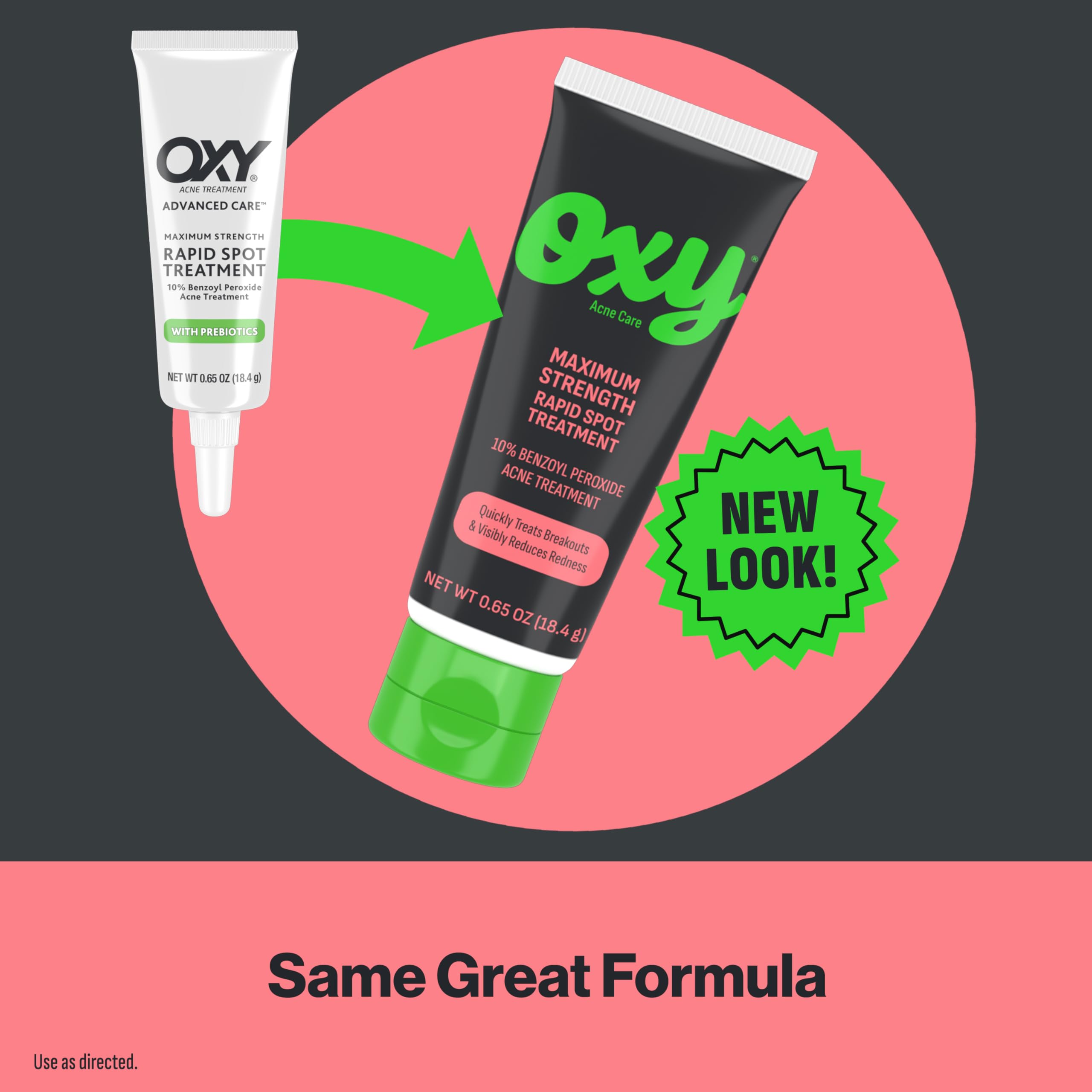 Gel texture of Oxy Rapid Spot Treatment shown on skin