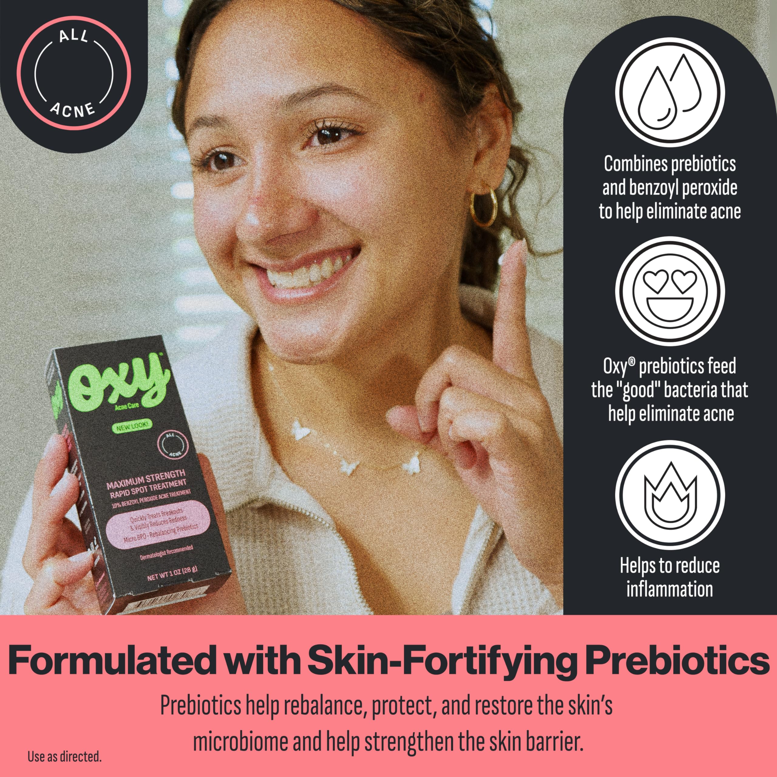 Pocket-sized Oxy Rapid Spot Treatment pack ready for travel