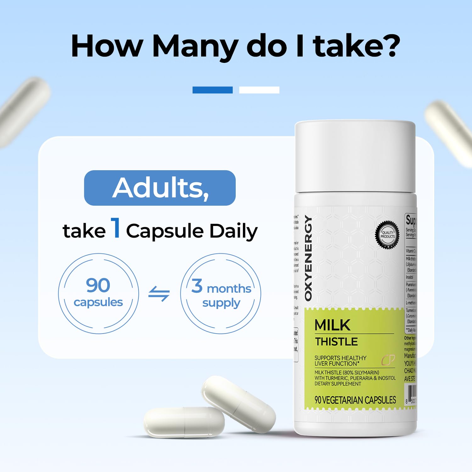 OxyEnergy inositol pueraria capsules showing multi-ingredient detox potential