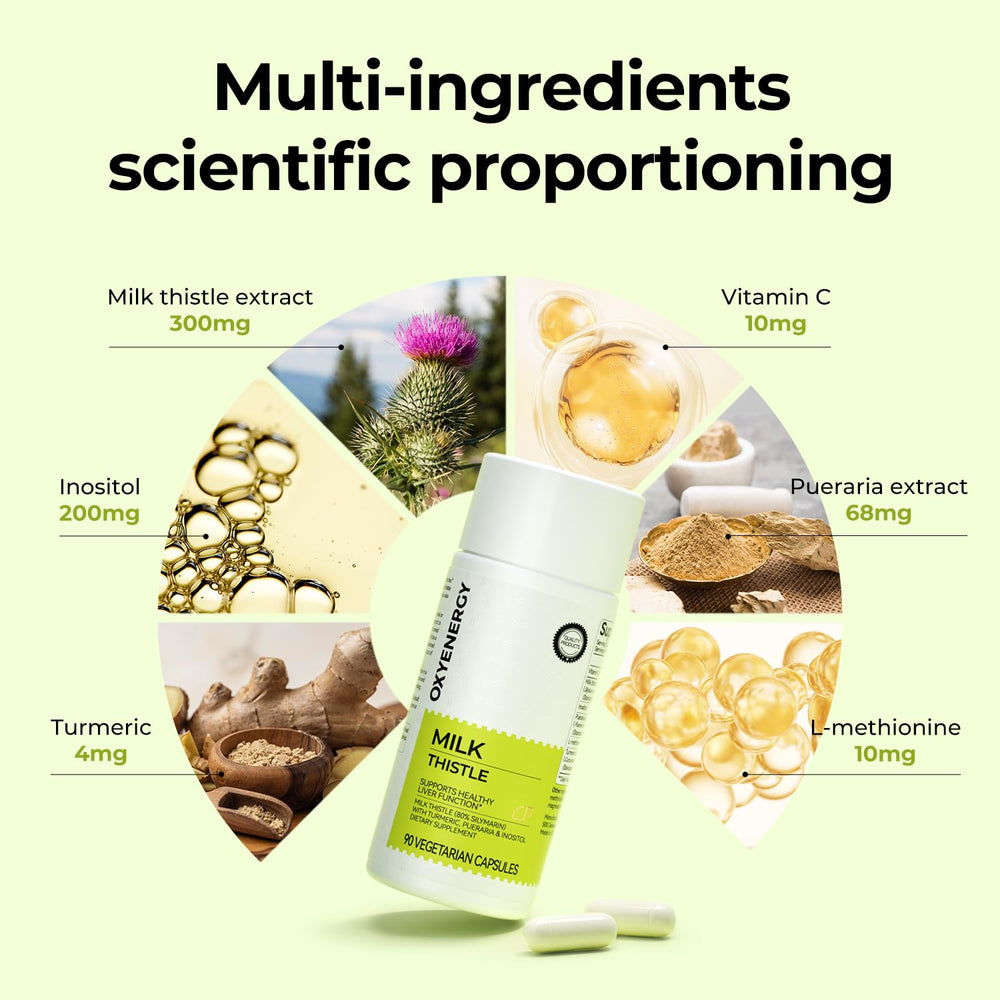 OxyEnergy turmeric-based blend visual highlighting anti-inflammatory notes for daily balance