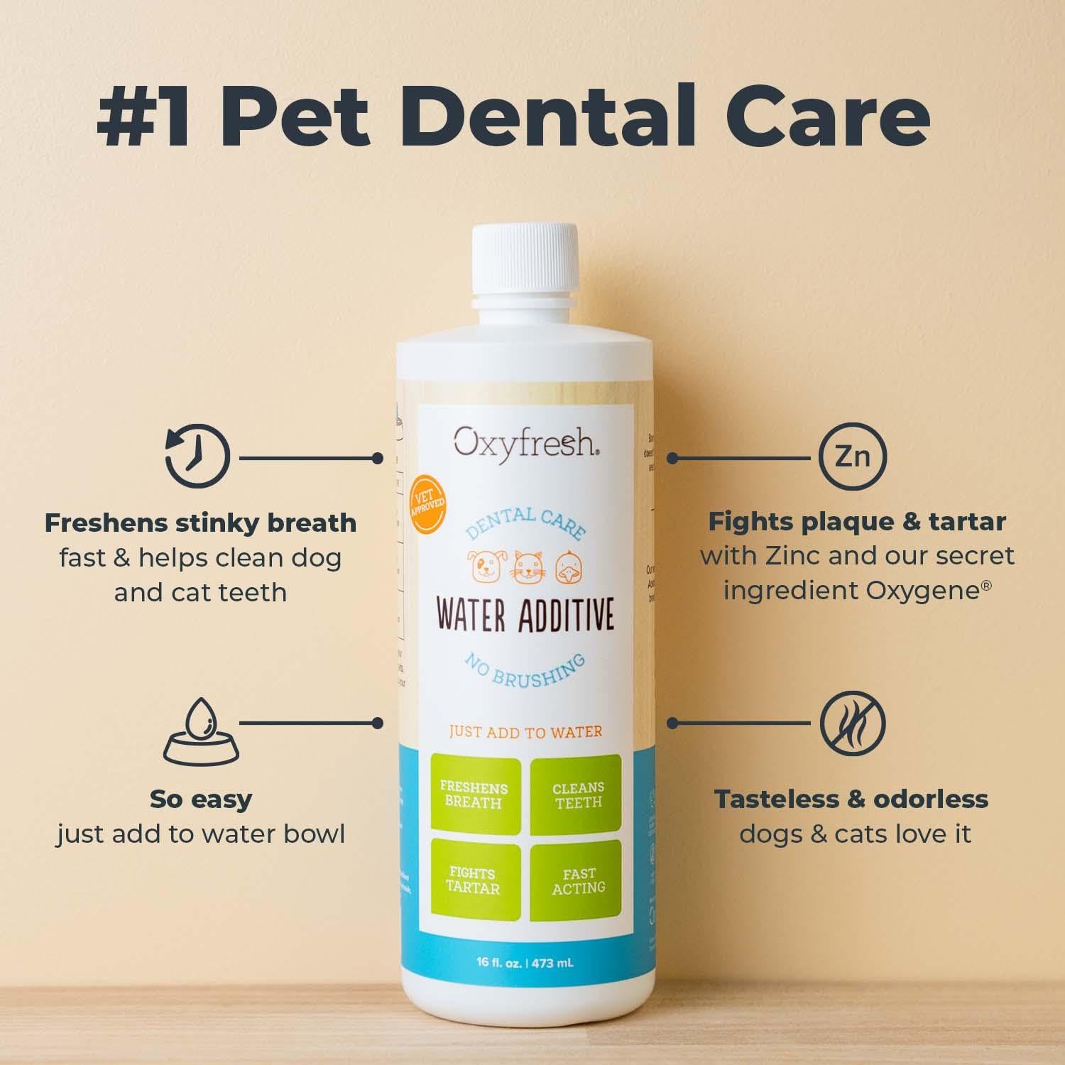Oxyfresh capful measure to dose daily.