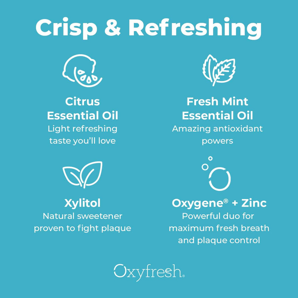Oxyfresh Lemon Mint designed for about a 1-minute rinse.