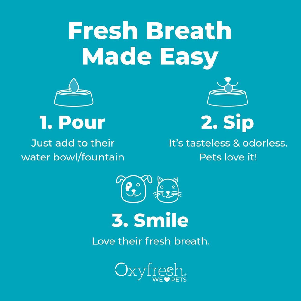 Pet owner notices fresher breath with Oxyfresh.