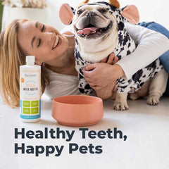 Oxyfresh poured into a pet water bowl.