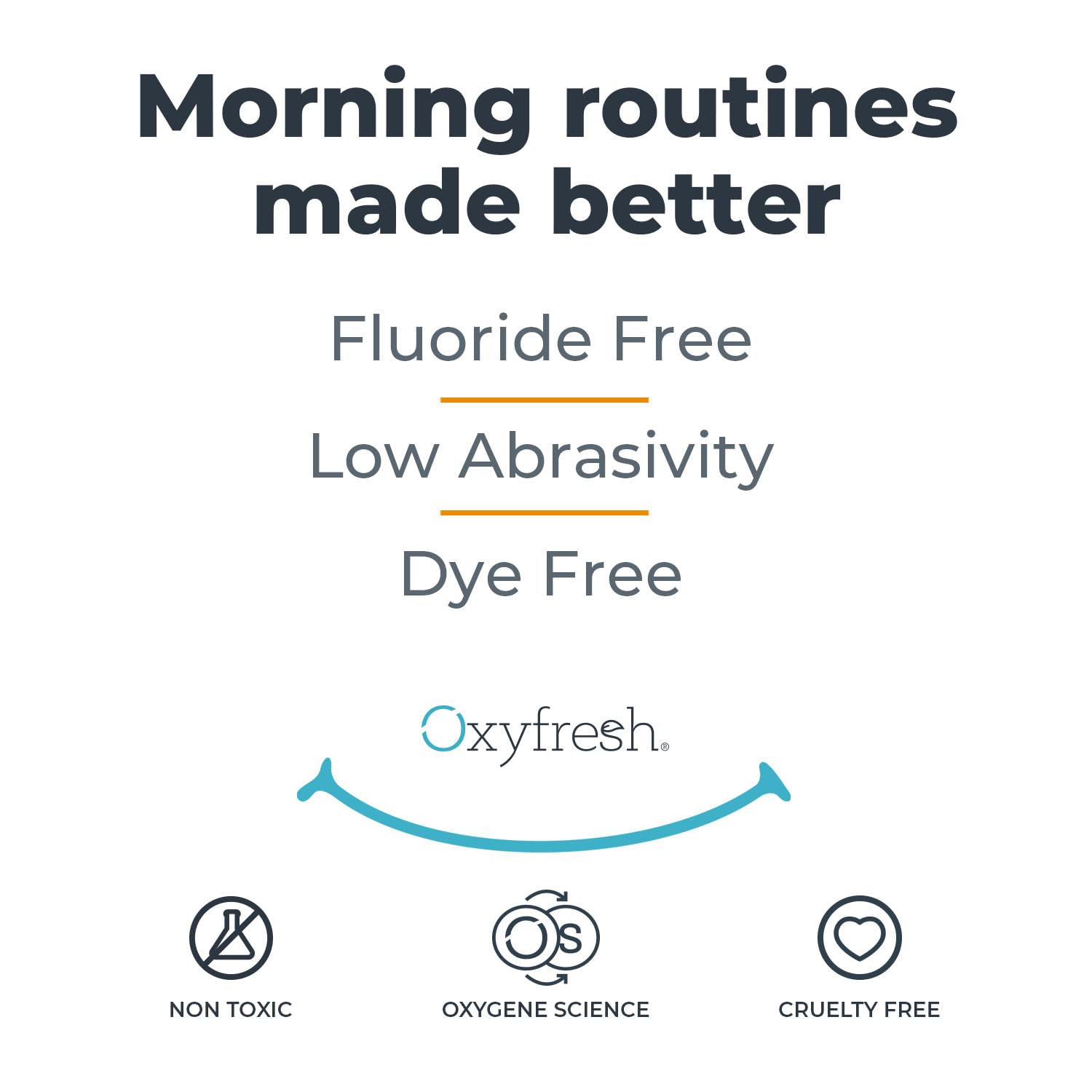 Breath-freshening effect concept with Oxyfresh Pro Formula Fresh Mint toothpaste