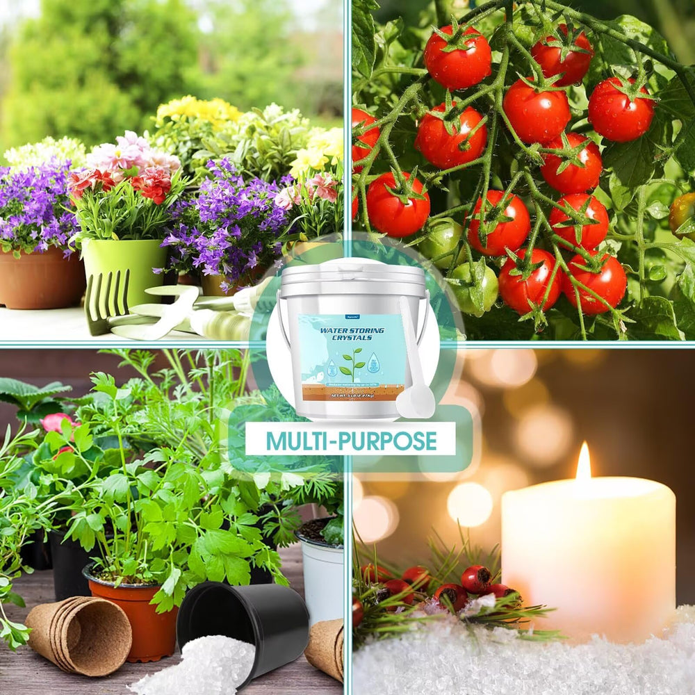 Oycevila easy-care gardening setup with crystals supports balanced moisture.