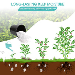 Oycevila water-storing crystals spoon for precise watering and slow moisture release.