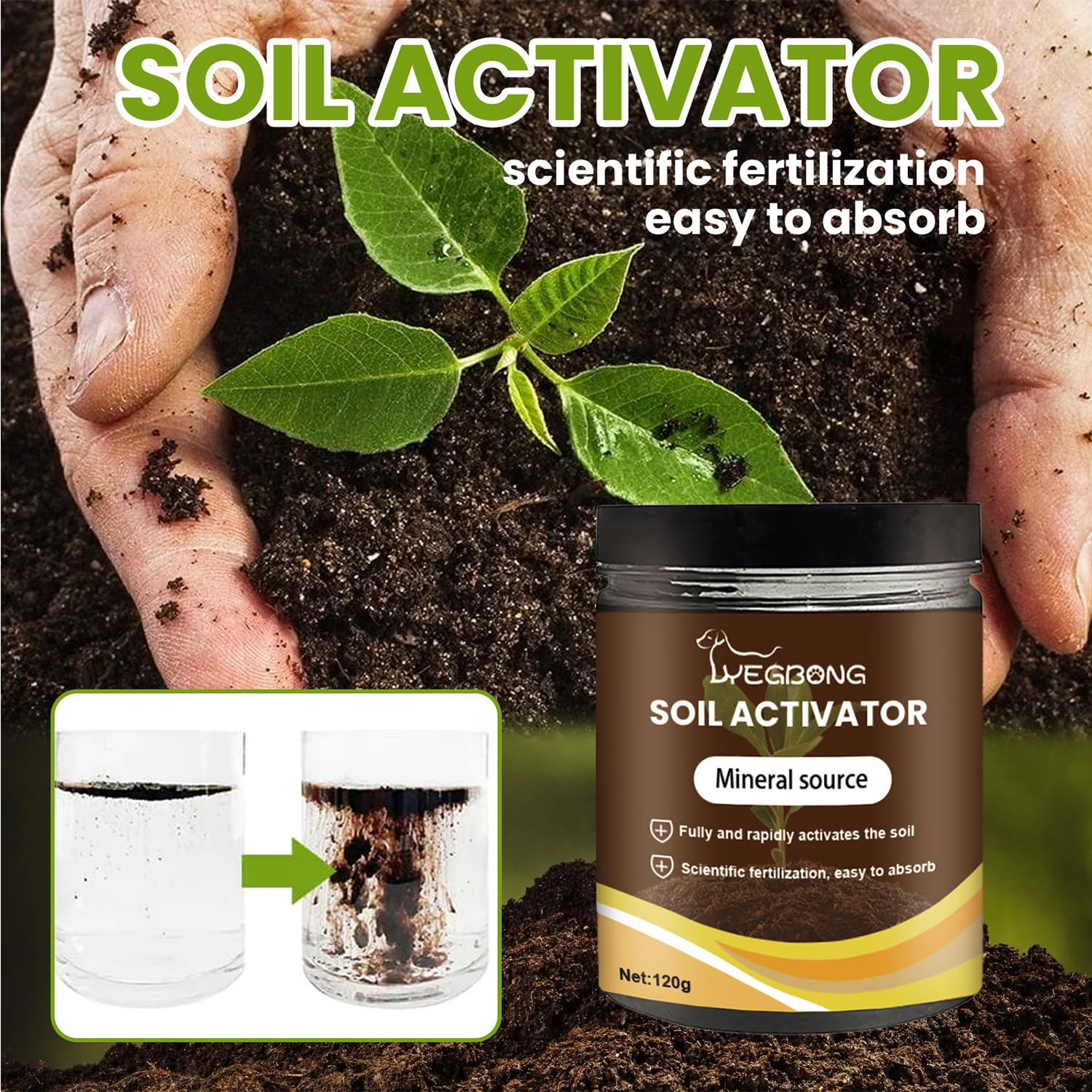 OYEWALLS Water-soluble formula dissolving quickly for fast plant uptake.