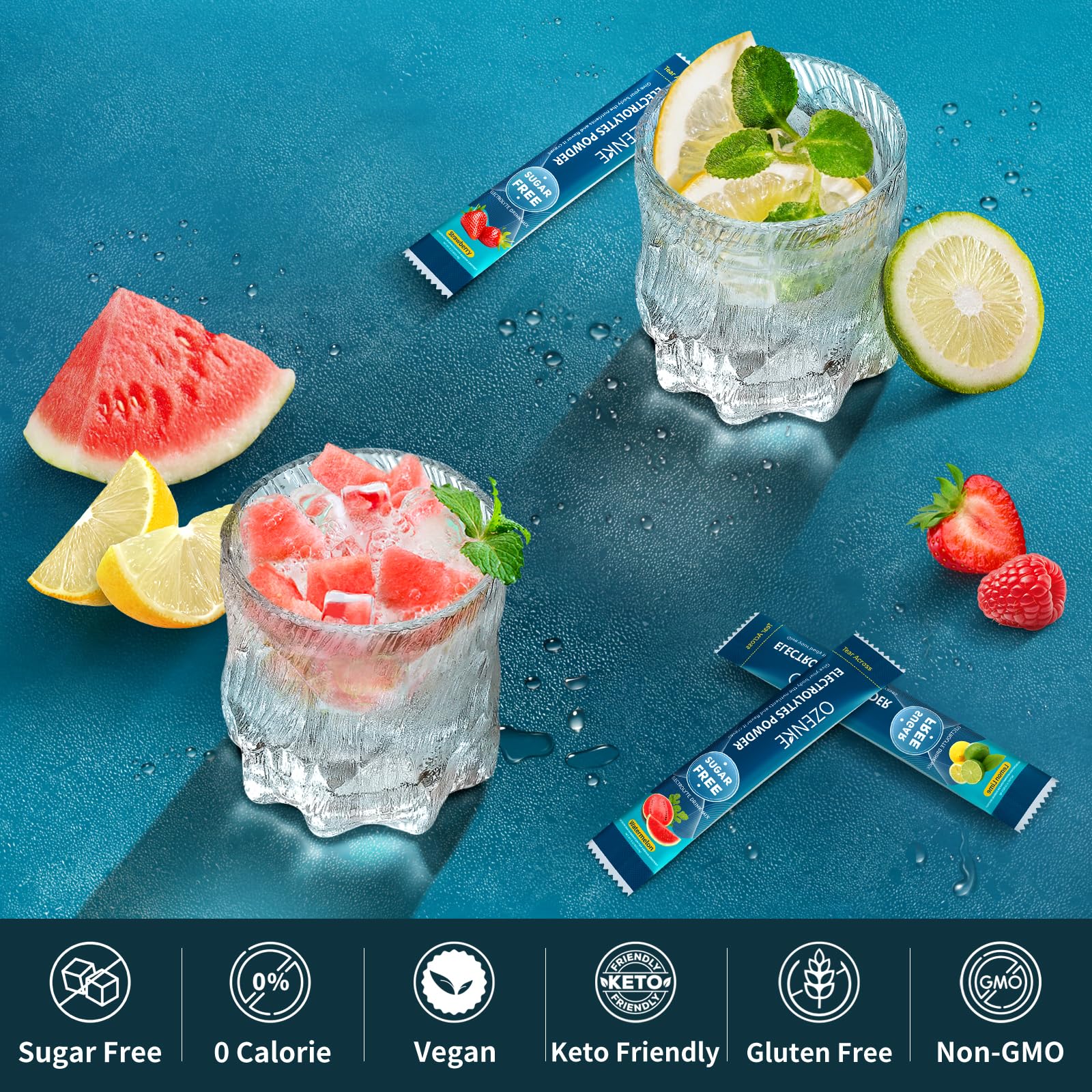 OZENKE electrolytes strawberry packet ideal for travel and daily hydration