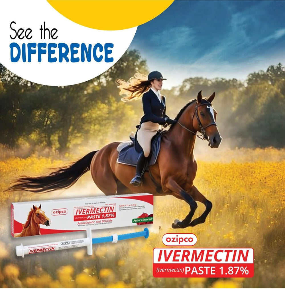 Two syringes included in the OZIPCO horse paste 2-pack.