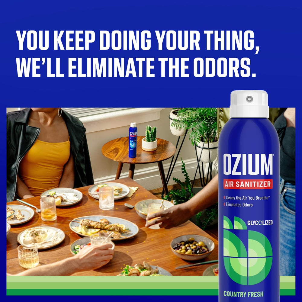 Country Fresh scent spray used in car to refresh interior quickly.