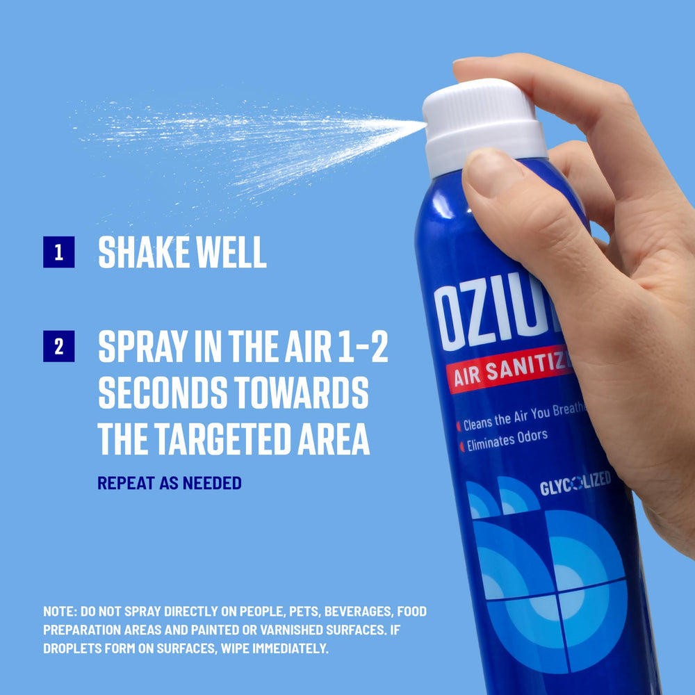 Ozium kitchen garbage odor control after cooking and disposal