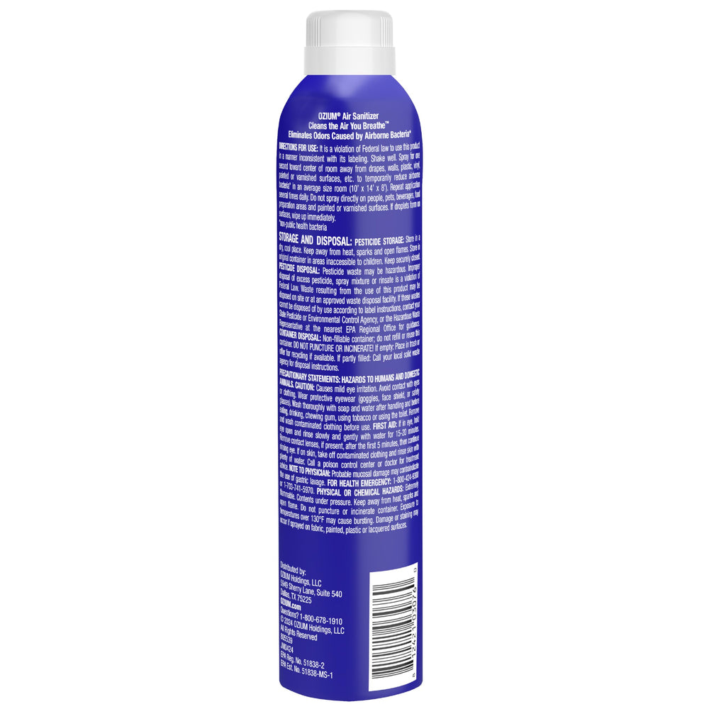 Ozium multiroom application 8oz ideal for homes, cars, offices.
