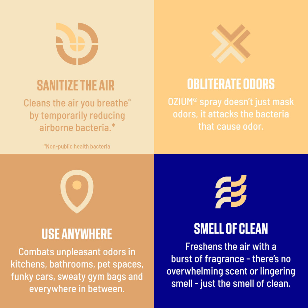 Ozium spray action mist demonstrates quick air refresh