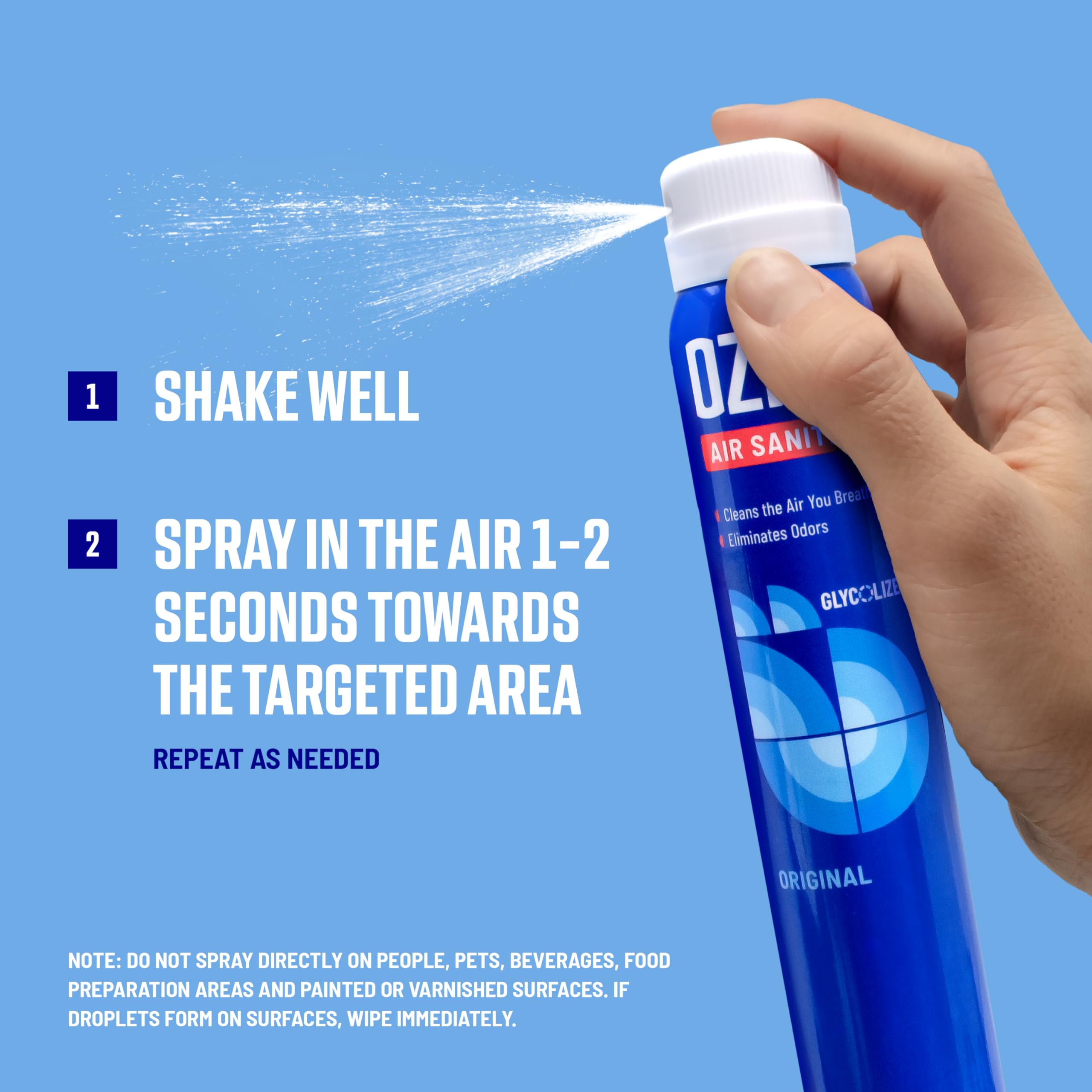 Ozium Vanilla 2-pack display highlights savings and ready-to-use odor control.