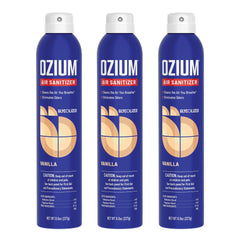 Ozium vanilla 8oz spray bottle neutralizes odors with light scent