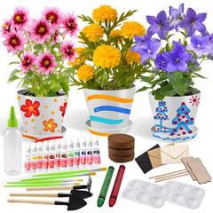 Ozzagar paint pot tray: kids decorate planters to boost creativity and fine motor skills.