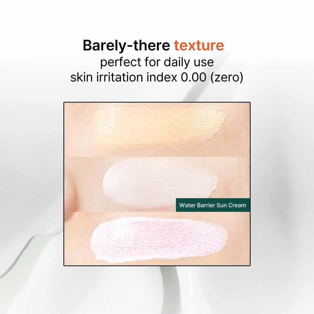 P.CALM Water Barrier Sun Cream creates a smooth makeup canvas.