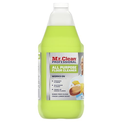 Mr. Clean Professional cleaner in an automatic scrubber demonstrates efficient dilution