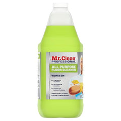 Mr. Clean Professional cleaner in an automatic scrubber demonstrates efficient dilution