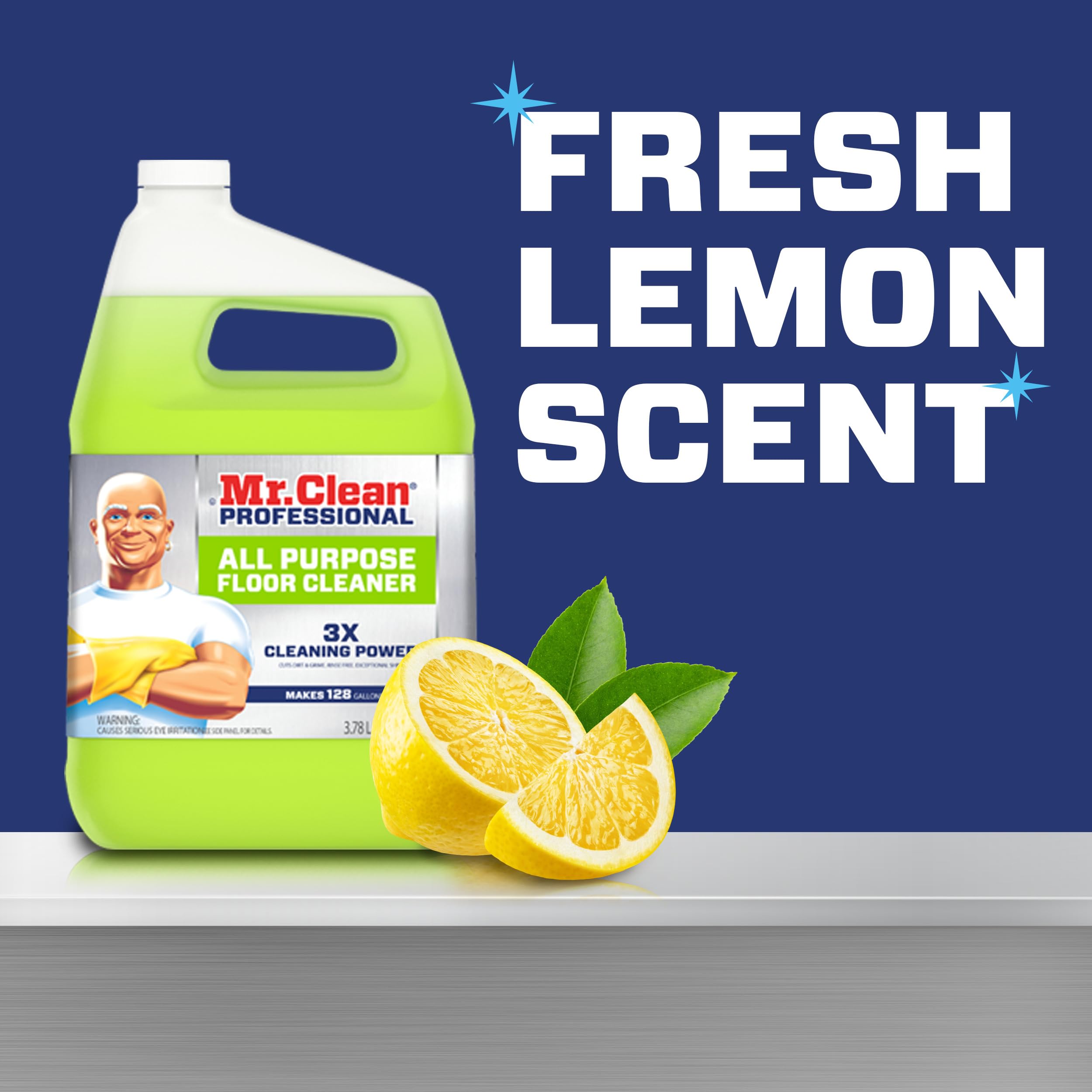 Case of three Mr. Clean Professional cleaners supports bulk commercial cleaning