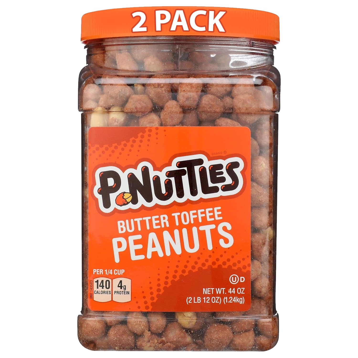 P-Nuttles Butter Toffee Peanuts in a resealable jar for sharing