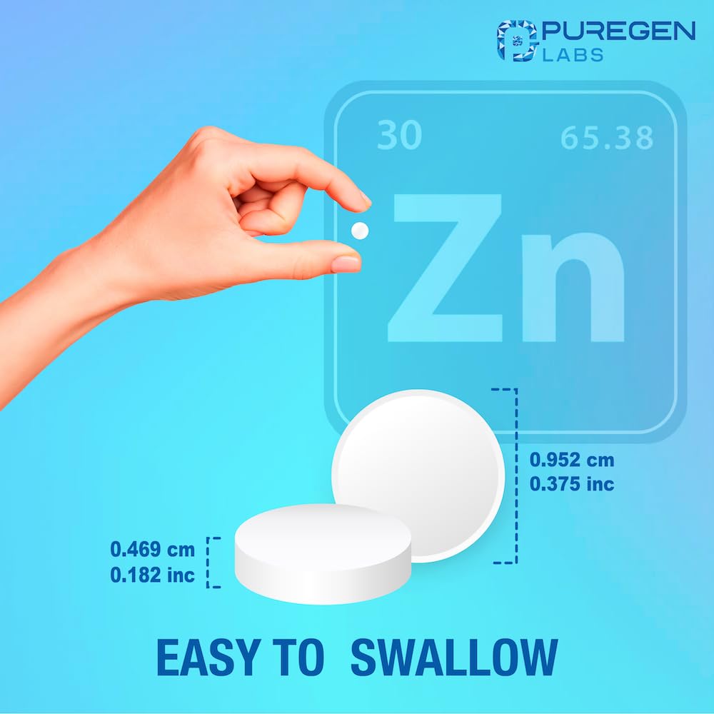 P Puregen Labs Zinc 220mg bottle on shelf signals ready-to-use.