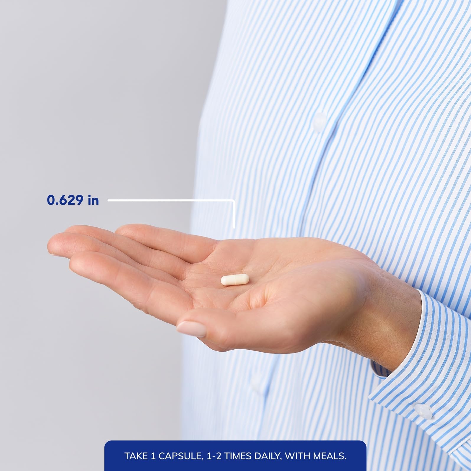 P5P 50 capsules illustrating easy-to-swallow daily supplement use.