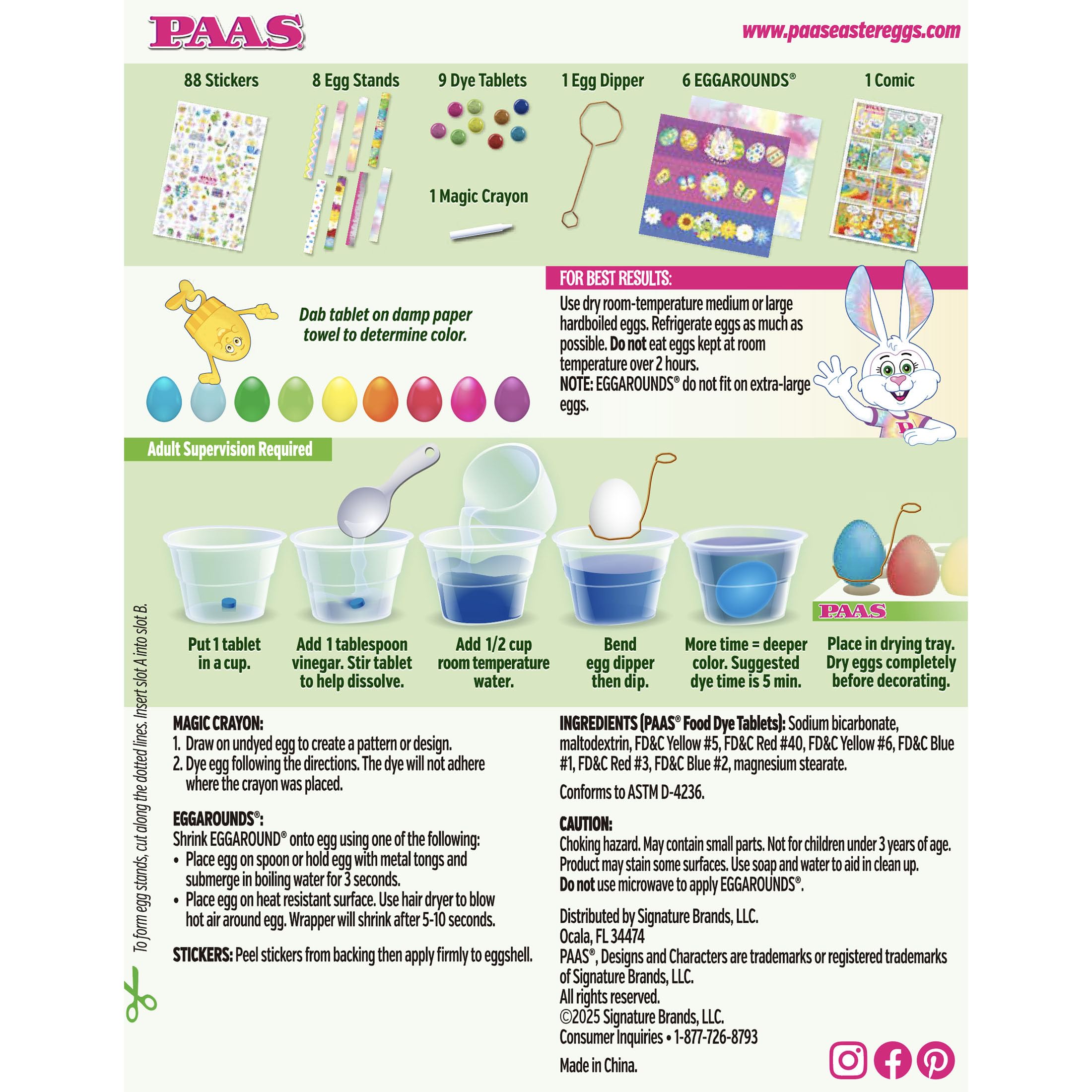 PAAS Deluxe Easter egg magic crayon enables detailed, crisp designs.