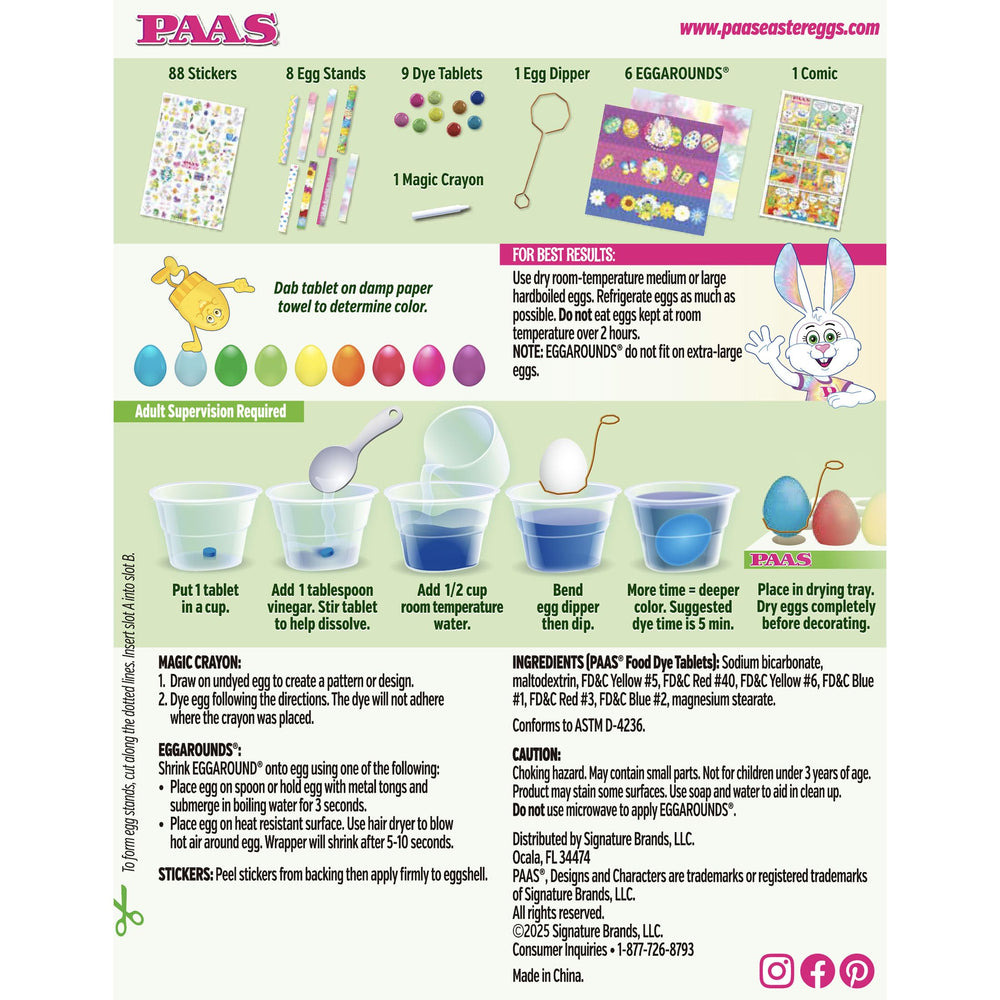 PAAS Deluxe Easter egg magic crayon enables detailed, crisp designs.