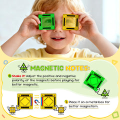 Paaxido Mini Tiles illustrating magnets with poles for polarity play