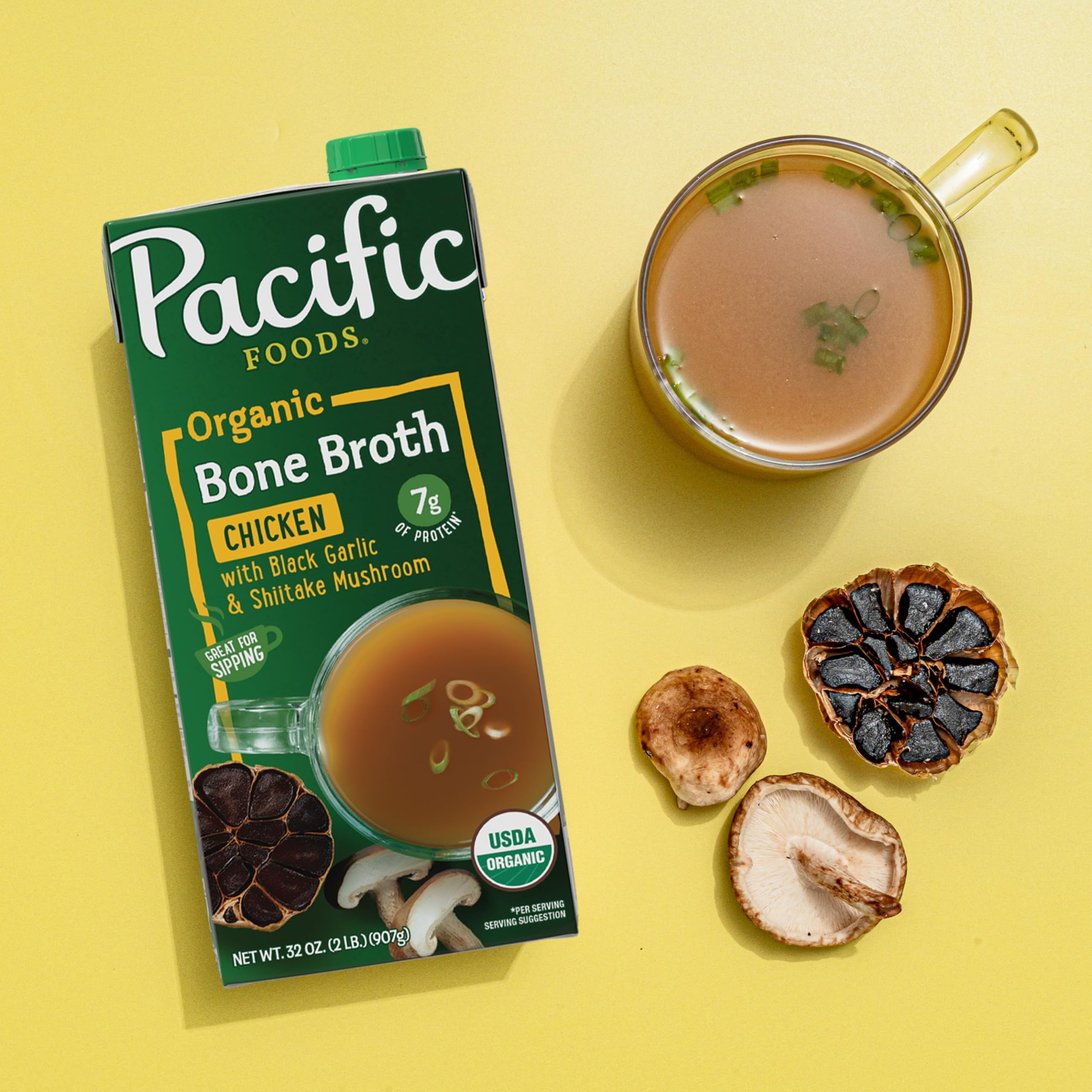Pacific Foods broth simmering ramen bowl demonstrates versatile cooking base