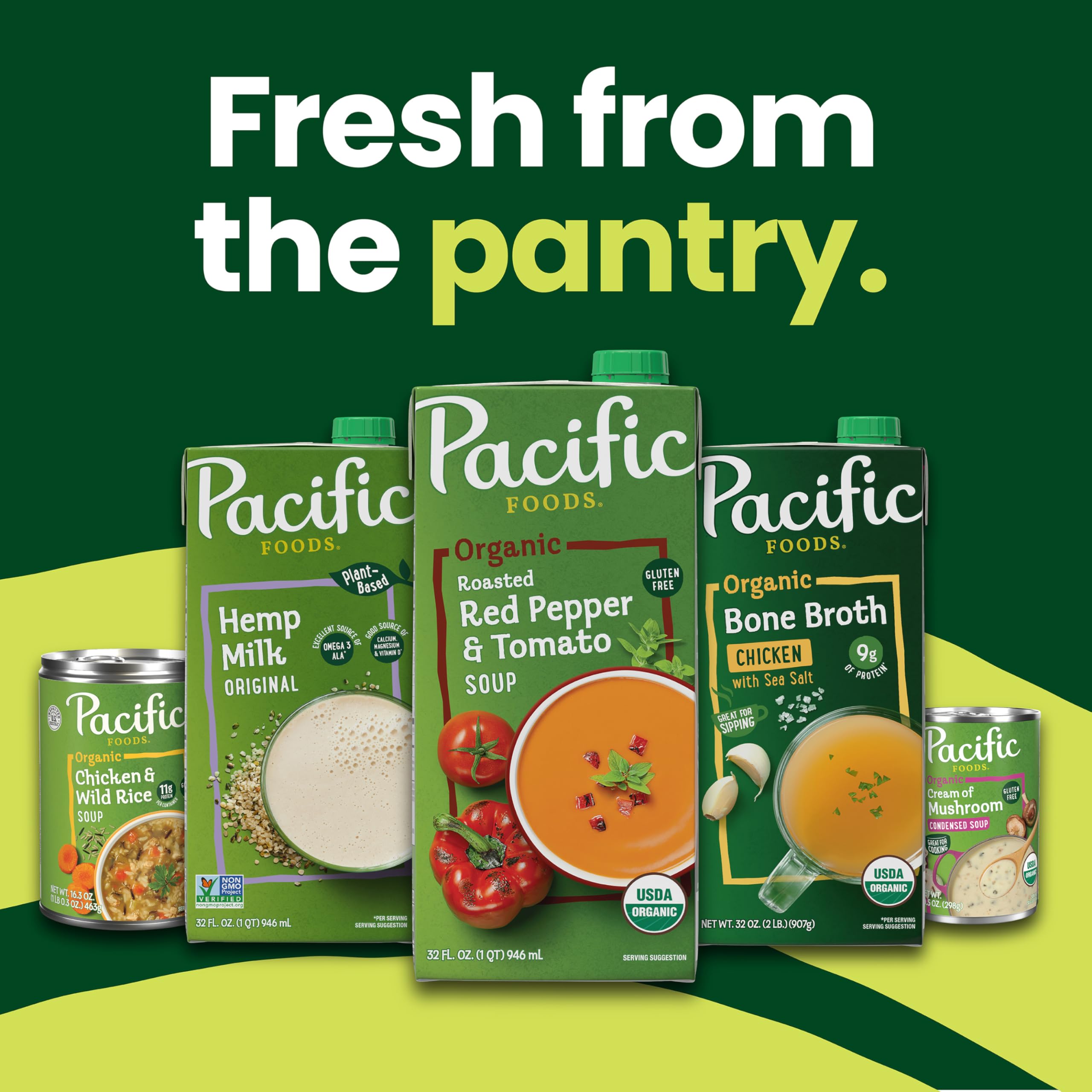 Pacific Foods broth adding flavor to grains, potatoes and vegetables