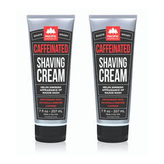 Pacific Shaving Company caffeinated shaving cream jar closeup showing energizing formula.