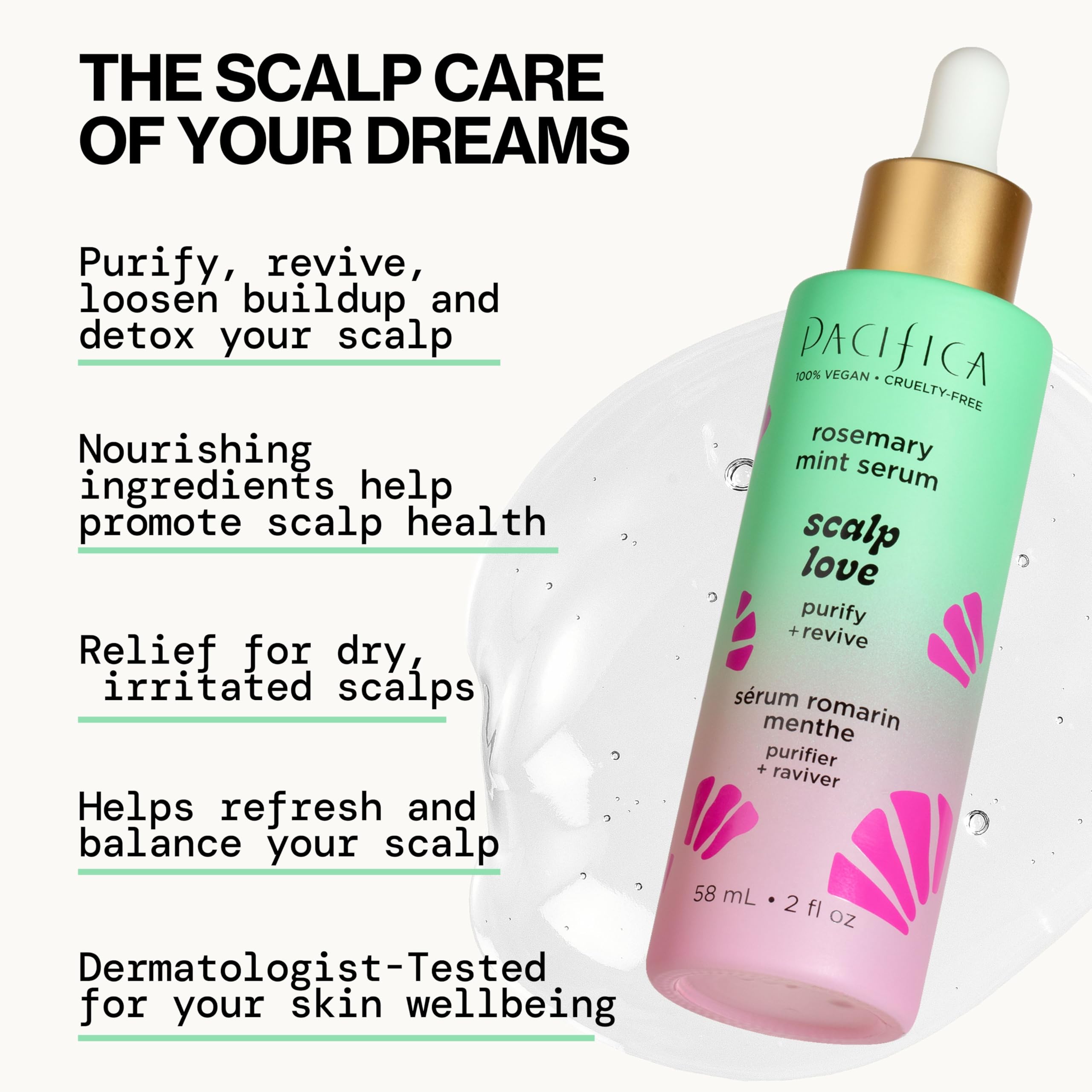 Pacifica 2oz bottle designed for easy routine use