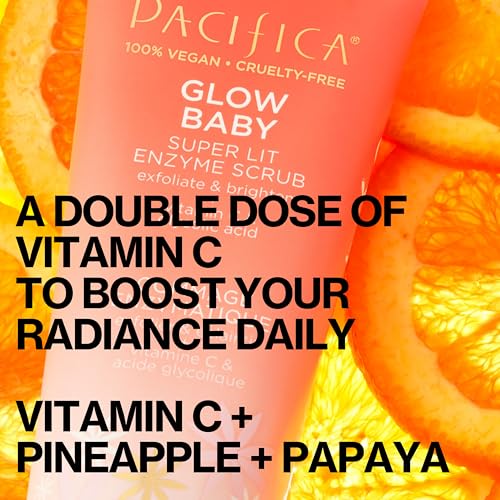 Pacifica Glow Baby Enzyme Scrub with pineapple and papaya enzymes for brightening