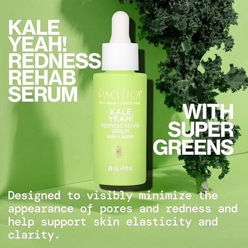 Kale Yeah! serum bottle highlights 5% Niacinamide for calmer skin.